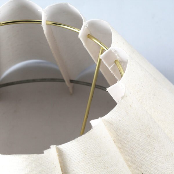 Linen Table Lamp Shade With E27 Base Bulbs Spider Ring